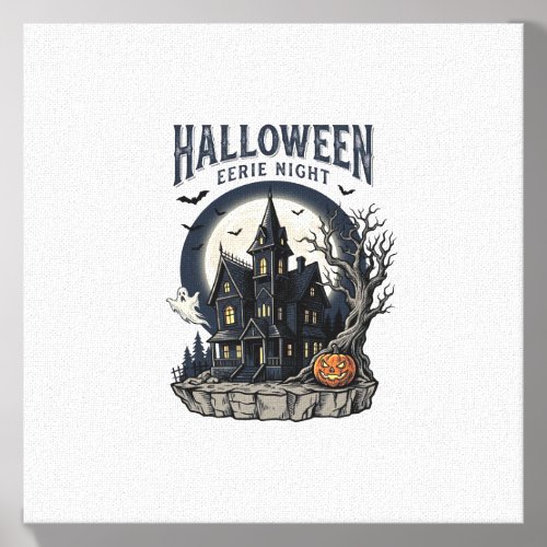 Haunted House Shirt Vintage Engraving Spooky Seaso Canvas Photo Tile