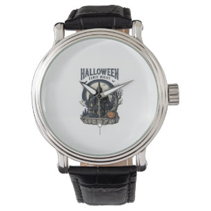 Haunted House Shirt Vintage Engraving Spooky Seaso Watch