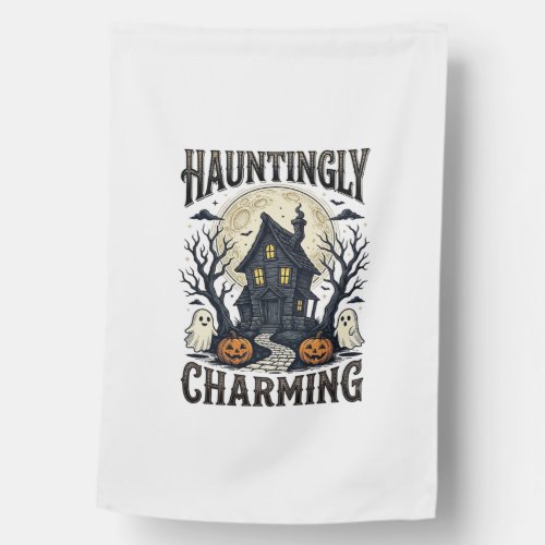 Haunted House Shirt Vintage Halloween Cottage Desi Flag