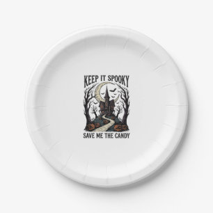 Haunted House Shirt Vintage Halloween Engraving Ar Paper Plates