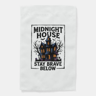 Haunted House Shirt Vintage Spooky Night Design_1 Garden Flag