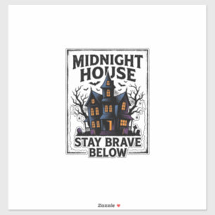 Haunted House Shirt Vintage Spooky Night Design_1 Sticker