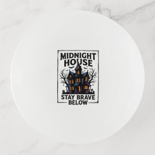 Haunted House Shirt Vintage Spooky Night Design_1 Trinket Tray