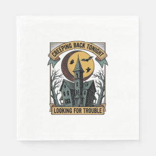 Haunted House Shirt with Engraved Spooky Manor Moo Napkins