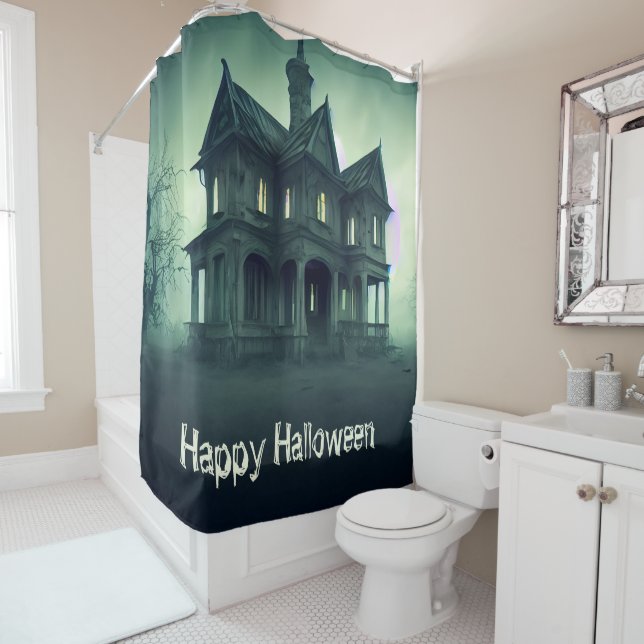 Haunted House Shower Curtain (In Situ)