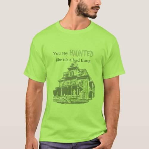 Haunted House Sketch T_Shirt