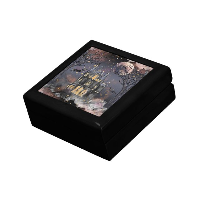 Haunted House | Spooky Full Moon Tree and Bats Gift Box (Side)