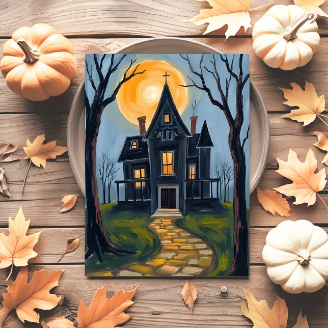 Haunted House | Spooky Halloween  Holiday Postcard (Creator Uploaded)
