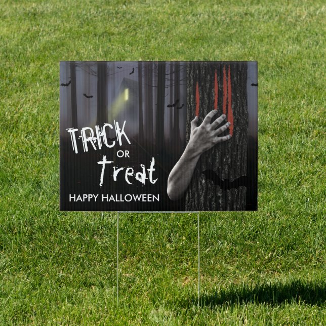 Haunted House Spooky Halloween Party Sign (Insitu)