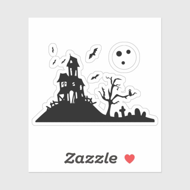 Haunted House Sticker (Sheet)