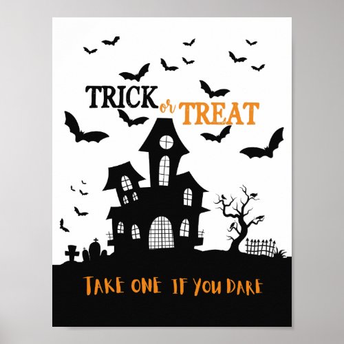 Haunted house take one if you dare candy door poster