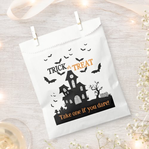 Haunted house take one if you dare candy loot bag