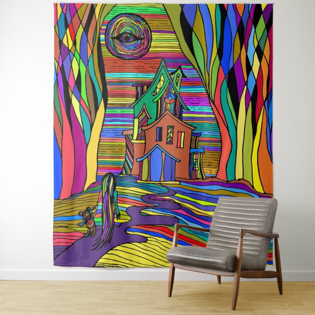 Haunted House Tapestry (In Situ)