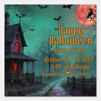 Haunted House Themed Sign