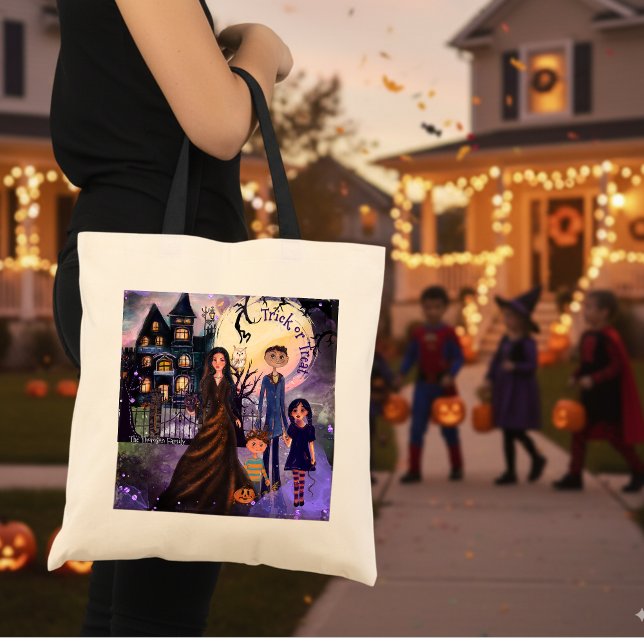 Haunted House "Trick or Treat" Budget Tote Bag (Haunted House Trick or Treat Budget Tote Bag)
