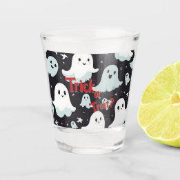 Haunted House Trick Treat Halloween Shot Glass
