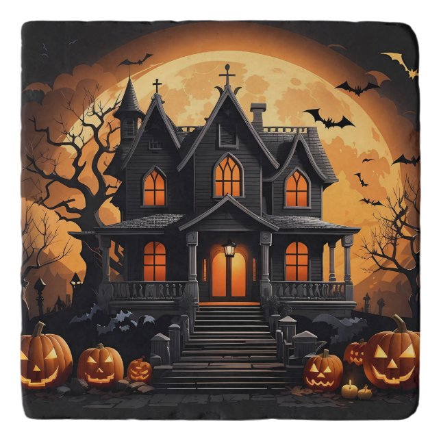 Haunted house trivet (Front)
