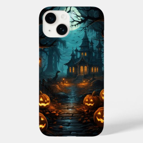 Haunted House Under Moonlit Halloween Case_Mate iPhone 14 Case