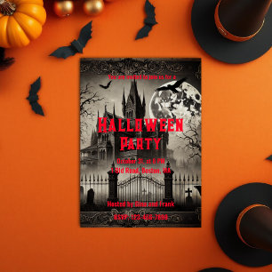 Haunted House Victorian Vintage Halloween Party Invitation