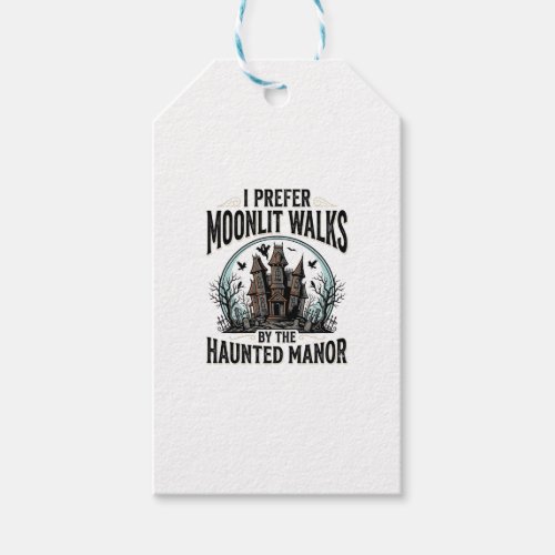 Haunted House Walks Funny Vintage Halloween Tee Gift Tags