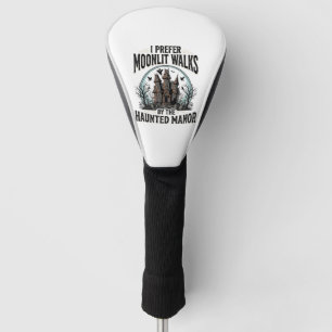 Haunted House Walks Funny Vintage Halloween Tee Golf Head Cover