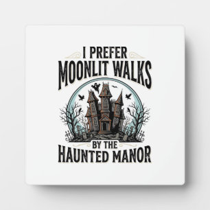 Haunted House Walks Funny Vintage Halloween Tee Plaque
