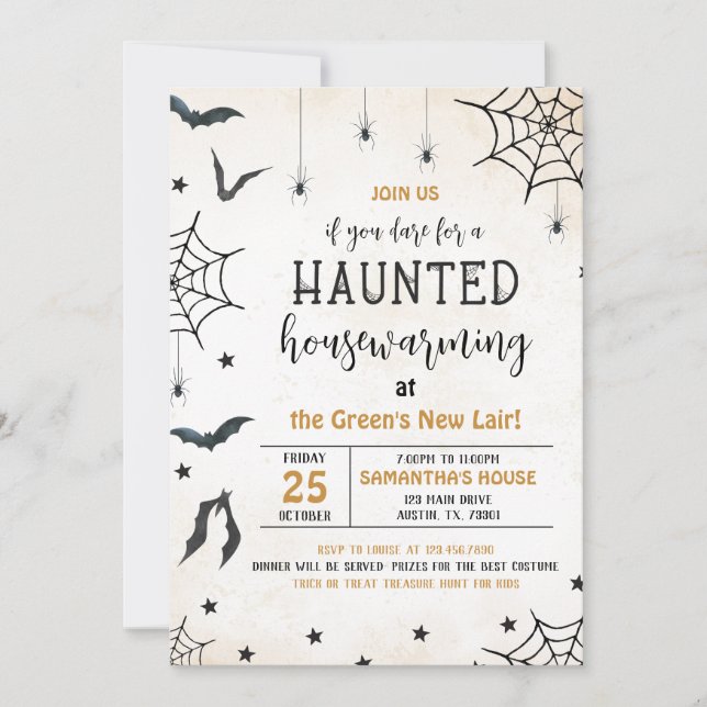 Haunted House Warming Halloween Party Invitation (Front)
