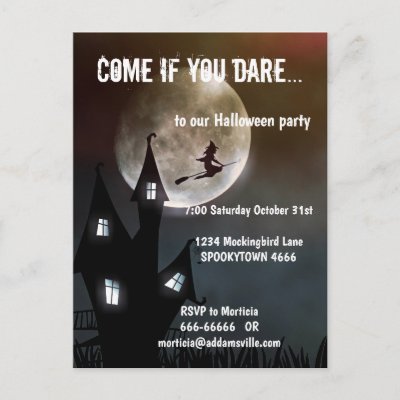 Haunted House, Witch and Full Moon Halloween