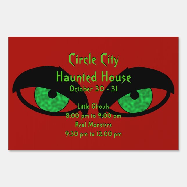 Haunted House Yard Sign (Front)