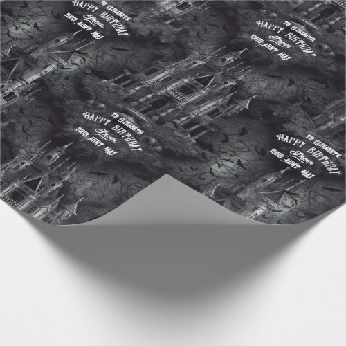 Haunted Houses Halloween Gothic Wrapping Paper