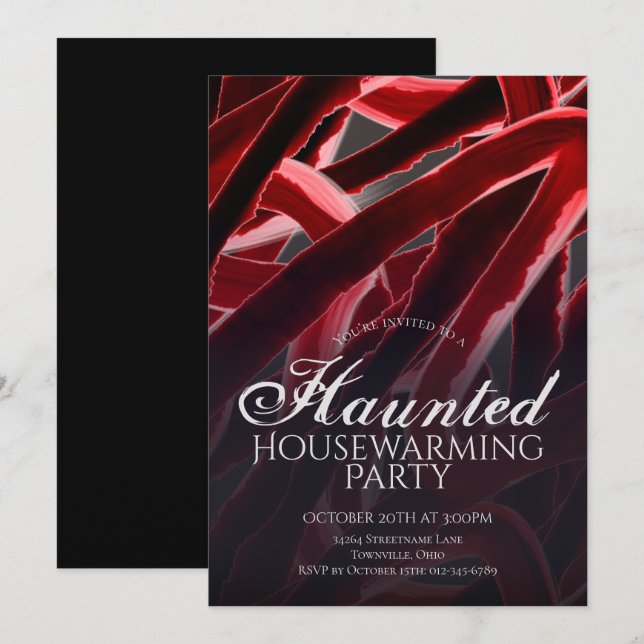 Haunted Housewarming Halloween Party Invitation (Front/Back)