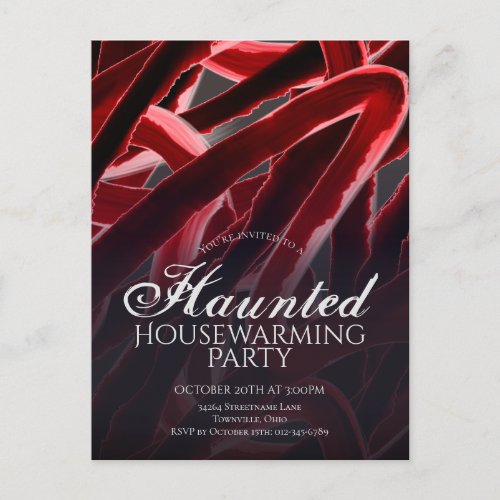 Haunted Housewarming Halloween Party Invitation Postcard