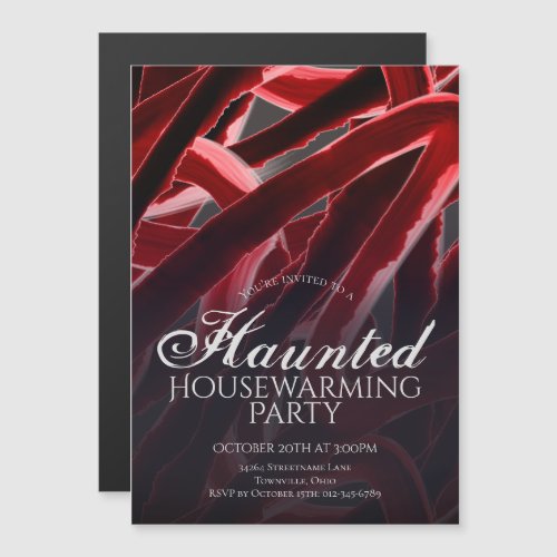 Haunted Housewarming Halloween Party Magnetic Invitation