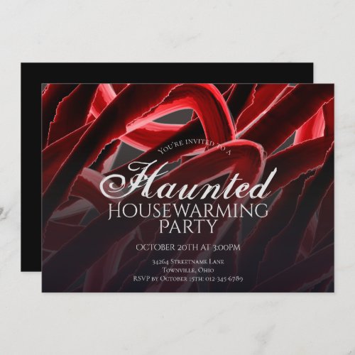 Haunted Housewarming Spooky Halloween Party Invita Invitation