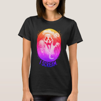 Haunted Ice Cream Ghost Halloween T-Shirt