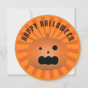 Haunted Jack O Lantern Pumpkin Halloween Party Invitation