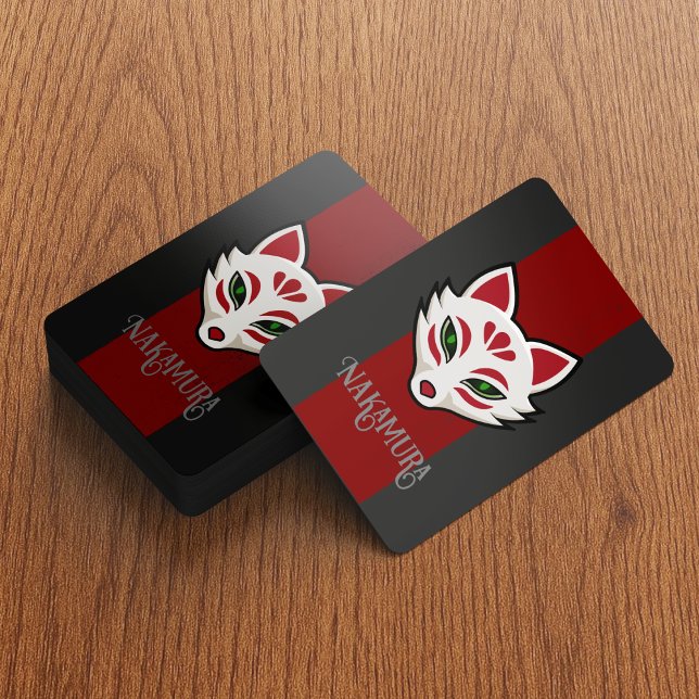 Haunted Japanese Fox Spirit Mask- Personalized Poker Cards (Creator Uploaded)