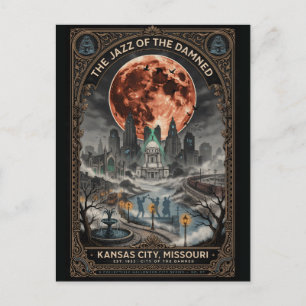Haunted Kansas, Missouri Vintage Horror Travel Postcard