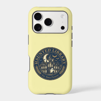 Haunted Library Bookish Halloween Ghost Badge iPhone 17 Pro Case