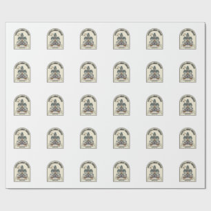 Haunted Library Salem Ghost Vintage Halloween_1 Wrapping Paper