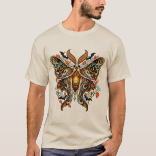 Haunted Luna Moth Halloween Gothic Art T-Shirt