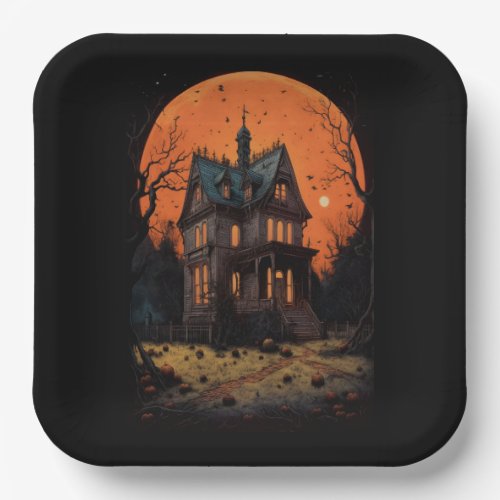 Haunted Mansion Adult Halloween Party Paper Plates