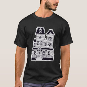 haunted mansion black and white T-Shirt