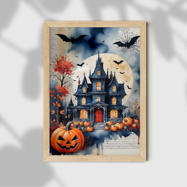 Haunted mansion Halloween Night Poster (Creator Uploaded)