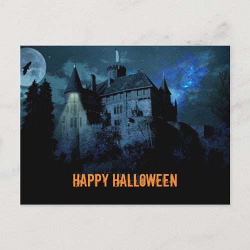 Haunted Mansion Halloween Postcard