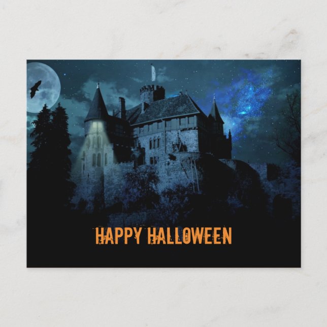 Haunted Mansion Halloween Postcard (Front)