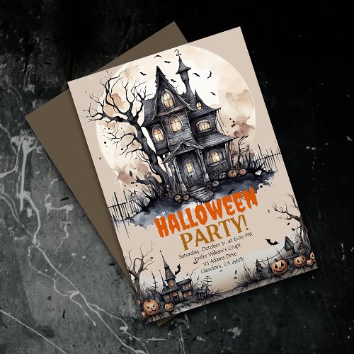 Haunted Mansion Halloween Spooky Party Invitation
