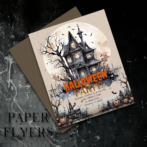 Haunted Mansion Halloween Spooky Party Invitation Flyer