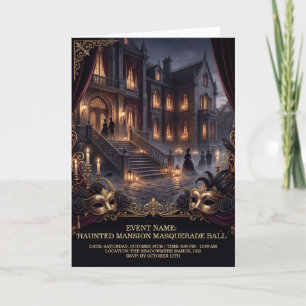Haunted Mansion Masquerade Ball Gothic Halloween Announcement