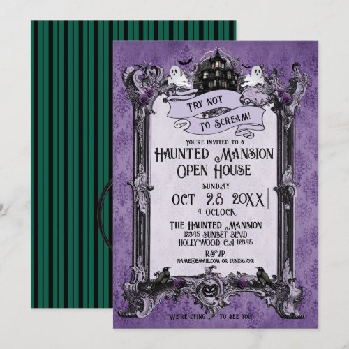 Haunted Mansion Open House (Back Image Holder) Invitation